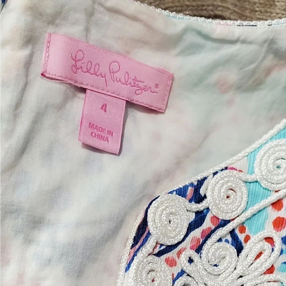 Lilly Pulitzer Blue & Pink Shell Dress - Picture 7 of 8